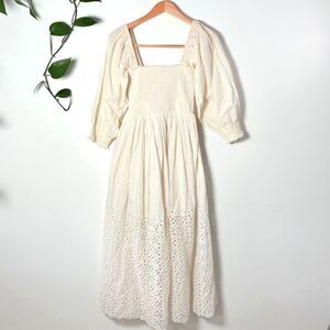 Free People Perfect Storm Midi Dress in Tea/Cream (XS) - New with Tags (NWT)